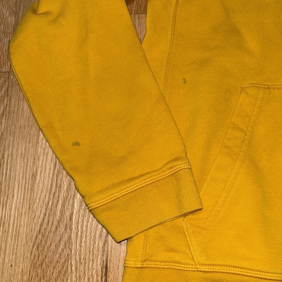 Nike Fleece Yellow Ochre/University Red Pullover Hoodie Sweatshirt - DR0105-752 - Picture 3 of 8